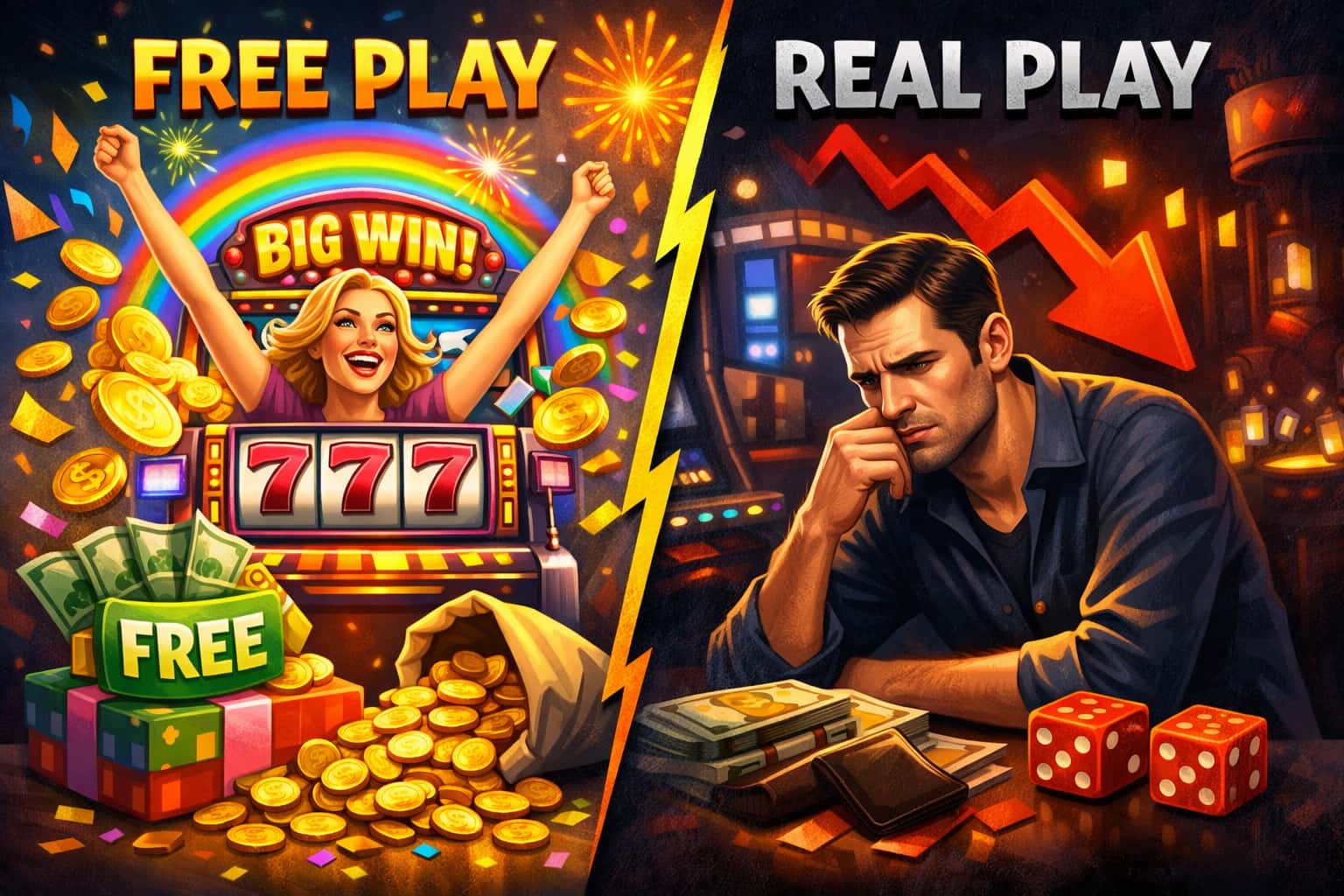 free play vs real play examination