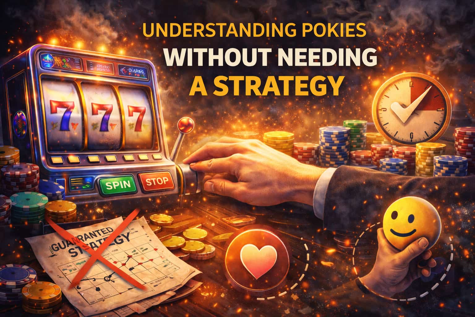 Image showing no strategy pokie playing