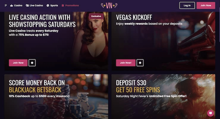 vegas now promotions page